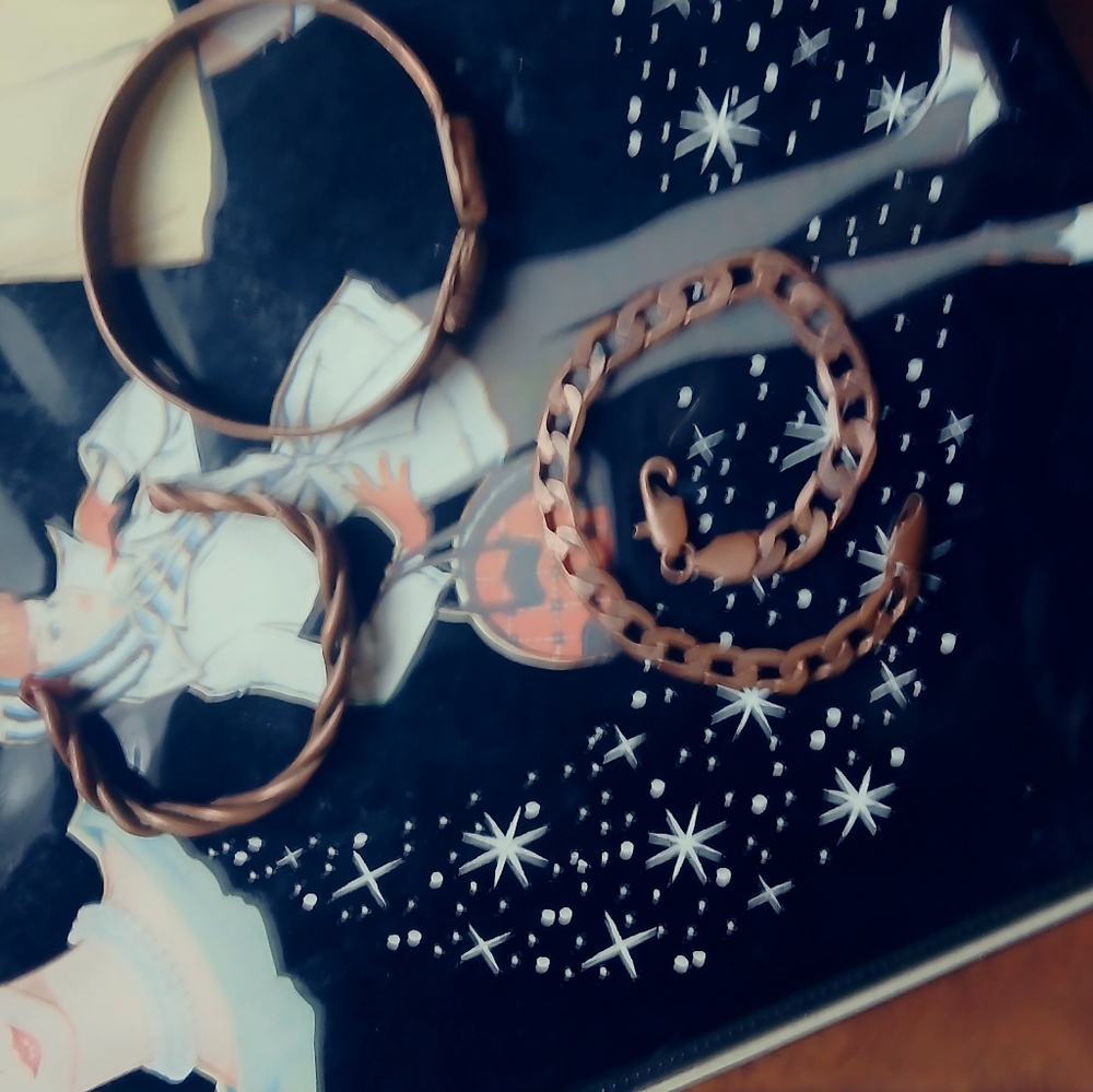 Antique COPPER Native Bracelet Bundle - Picture 9 of 11